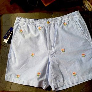 Polo
Ralph Lauren Oxford Blue Embroidered Flamingos Size LRG
Classic Fit 6" NWT